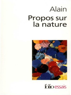 cover image of Propos sur la nature